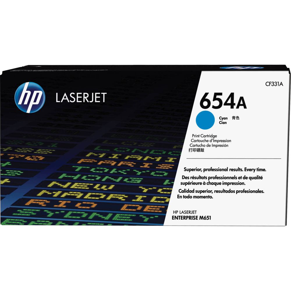 Cartucho de Tóner Hp Laserjet 654A Cian 1091485-REG Cartucho de Tóner Hp Laserjet 654A Cian 1091485-REG