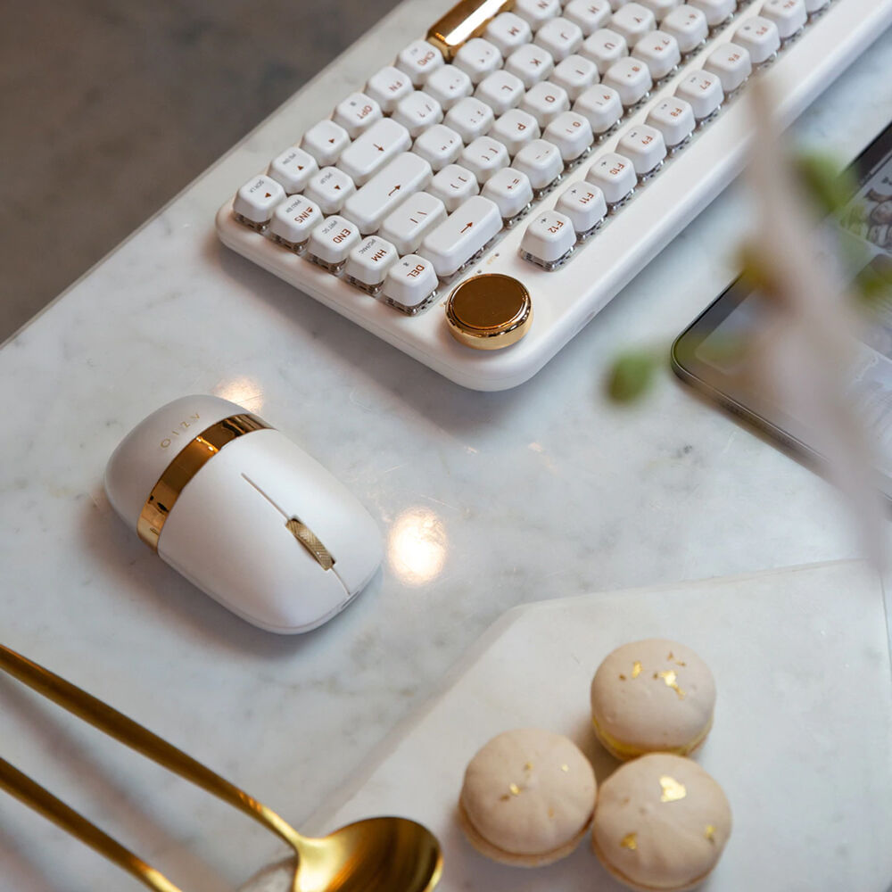 Mouse Inalámbrico Azio Izo Flor Blanca 1708367-REG Mouse Inalámbrico Azio Izo Flor Blanca 1708367-REG