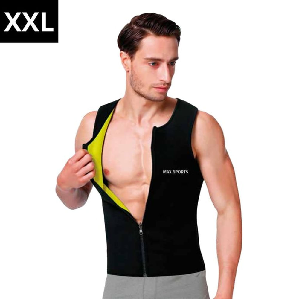 Faja Chaleco con Cierre Negro y Neón XXL  MAXSPORTS
