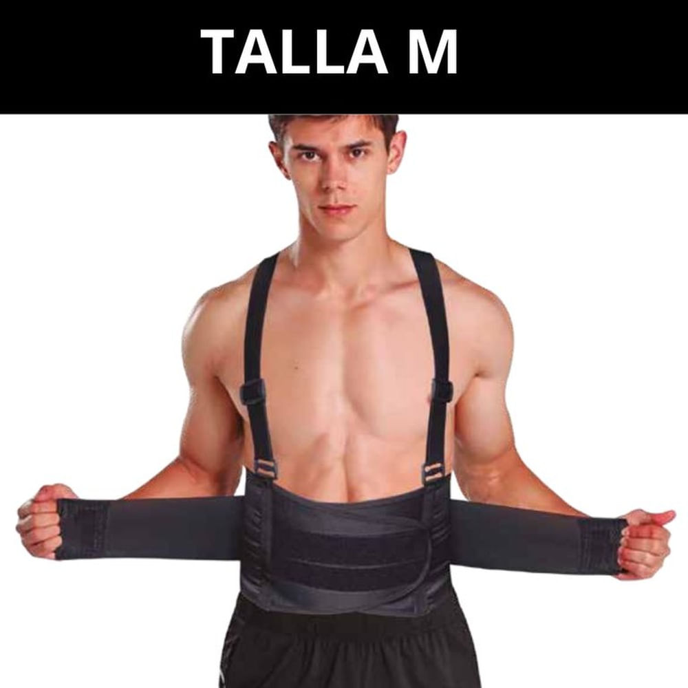 Faja Lumbar Corta Negro M MAXSPORTS