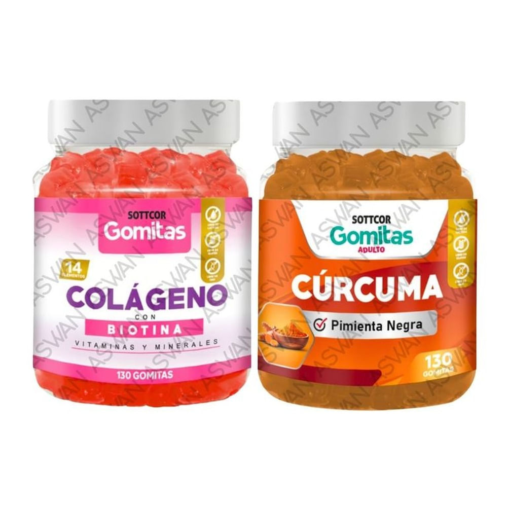 PACK ADULTO COLAGENO & CURCUMA 130 GOMITAS - SOTTCOR
