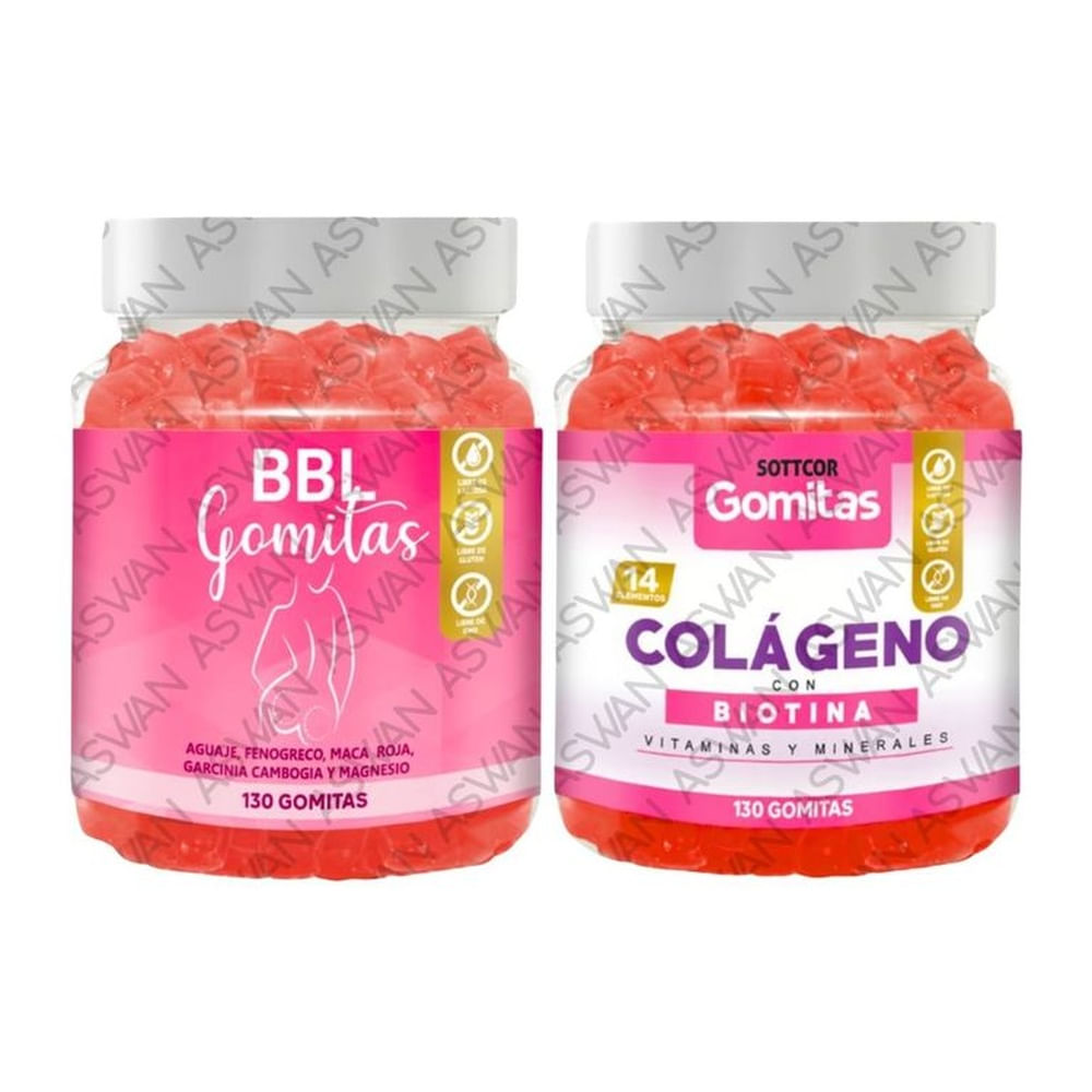 PACK 2 ADULTO DE AGUAJE & COLAGENO 130 GOMITAS - SOTTCOR