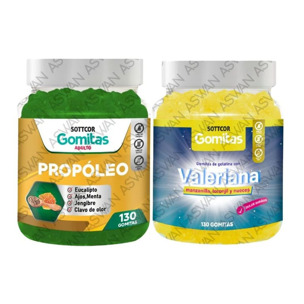 PACK ADULTO PROPOLEO & VALERIANA 130 GOMITAS - SOTTCOR