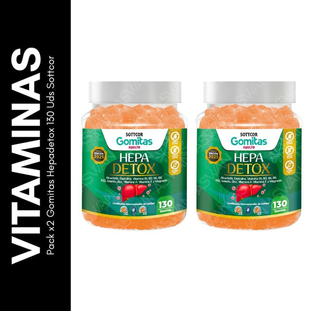 Pack x2 Gomitas Hepadetox 130 Uds Sottcor