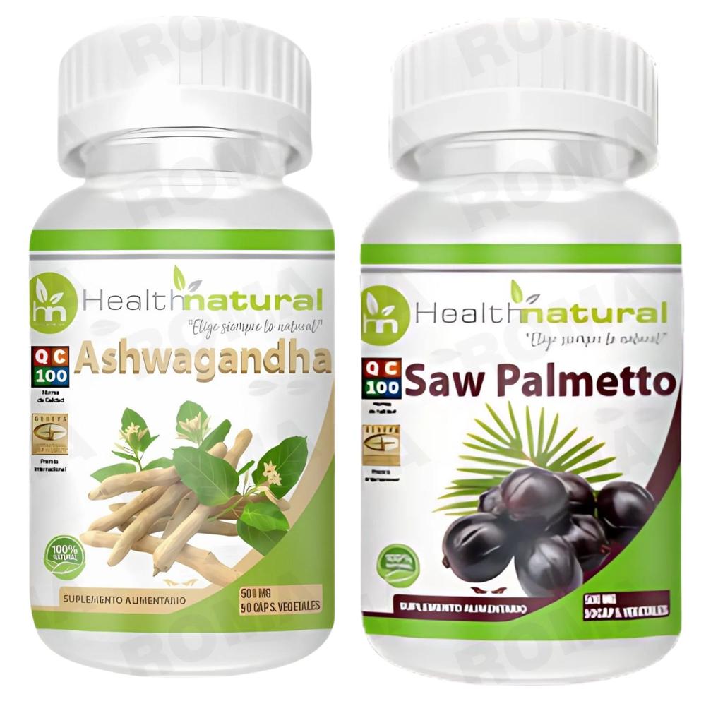 ASHWAGANDHA HEALTHNATURAL 500MG + SAW PALMETTO HEALTHNATURAL 500MG