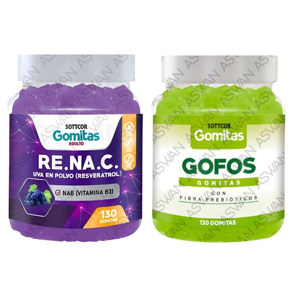 Pack Adulto Resveratrol & Gofos 130 Gomitas - SOTTCOR