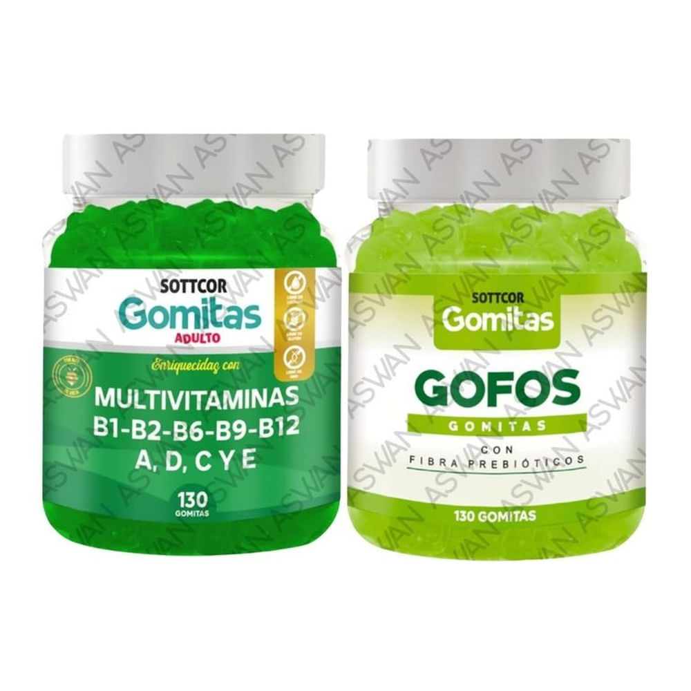 PACK ADULTO MULTIVITAMINAS & GOFOS 130 GOMITAS - SOTTCOR