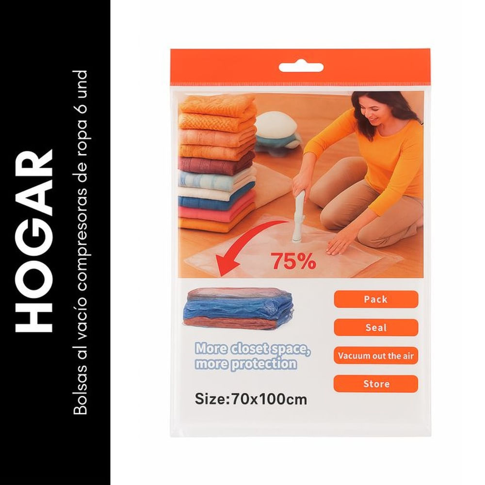 1 Bolsa al vacío compresoras de ropa