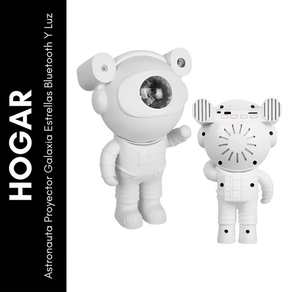 Proyector Astronauta Galaxia Estrellas con Parlante Bluetooth