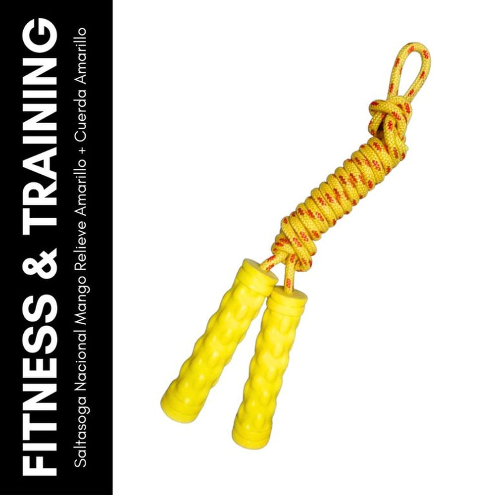 Saltasoga Nacional Mango Relieve Amarillo + Cuerda Amarillo