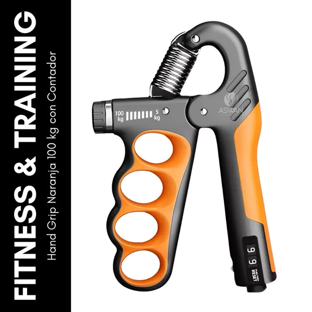 Hand Grip Naranja 100 kg con Contador