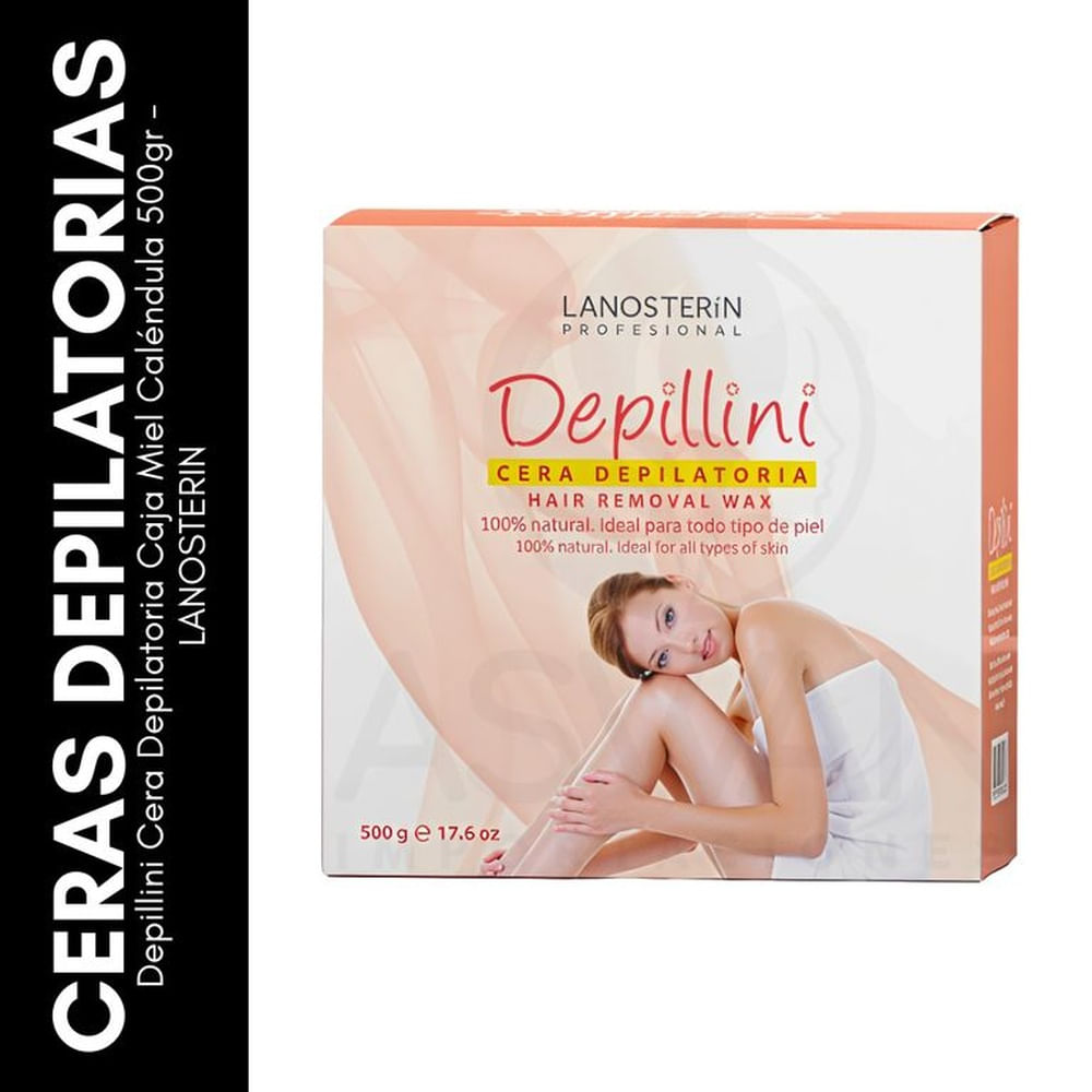 Depillini Cera Depilatoria Caja Miel Caléndula 500gr - LANOSTERIN