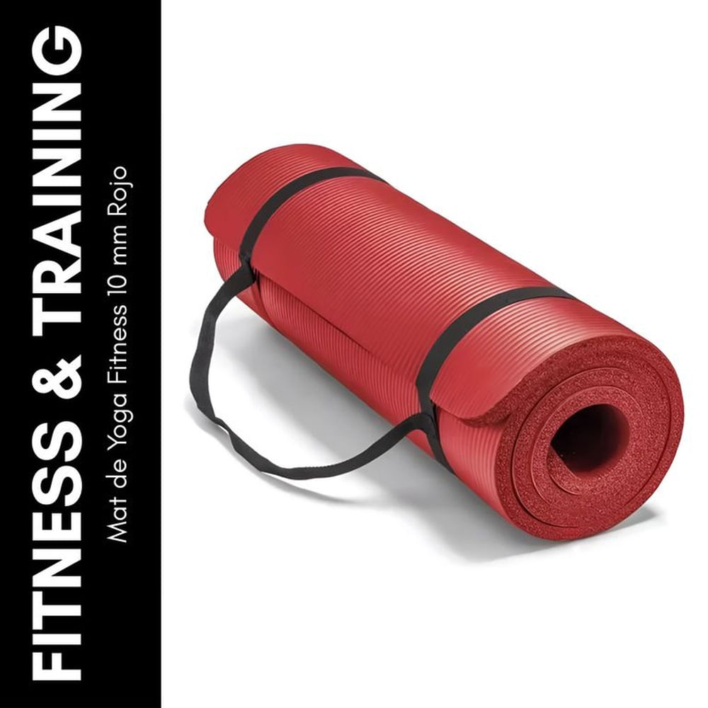 Mat de Yoga Fitness 10 mm Rojo