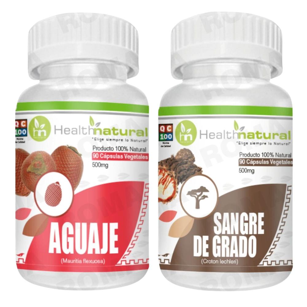 AGUAJE HEALTHNATURAL 500MG + SANGRE DE GRADO HEALTHNATURAL 500MG