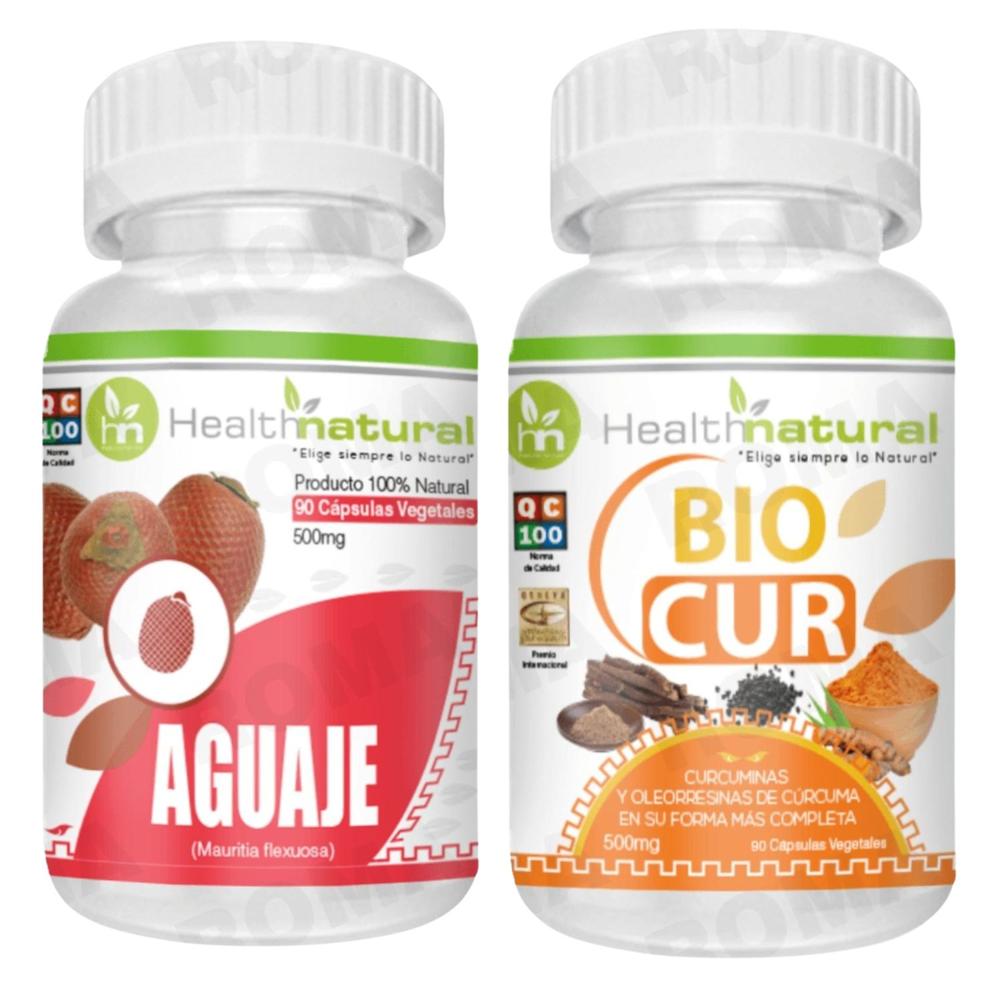 AGUAJE HEALTHNATURAL 500MG + BIOCUR HEALTHNATURAL 500MG