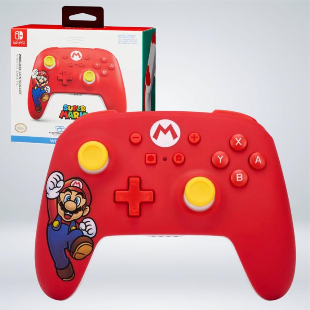 MANDOS NINTENDO SWITCH SUPER MARIO ROJO WIRELESS
