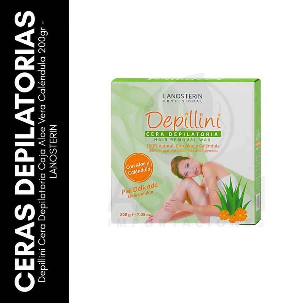 Depillini Cera Depilatoria Caja Aloe Vera Caléndula 200gr - LANOSTERIN