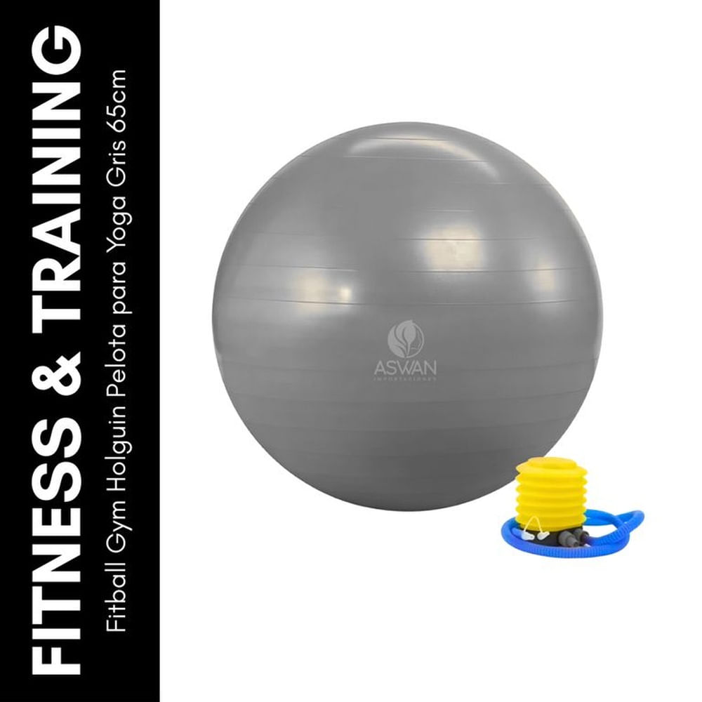 Fitball Gym Holguin Pelota para Yoga Gris 65 cm