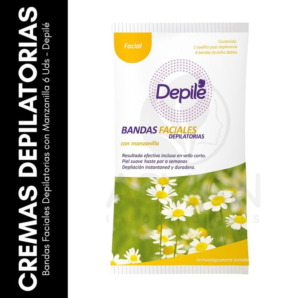 Bandas Faciales Depilatorias con Manzanilla 6 Uds  Depilé