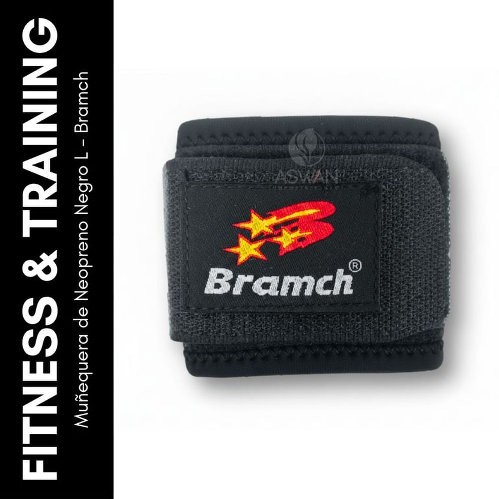 Muñequera de Neopreno Negro L - Bramch