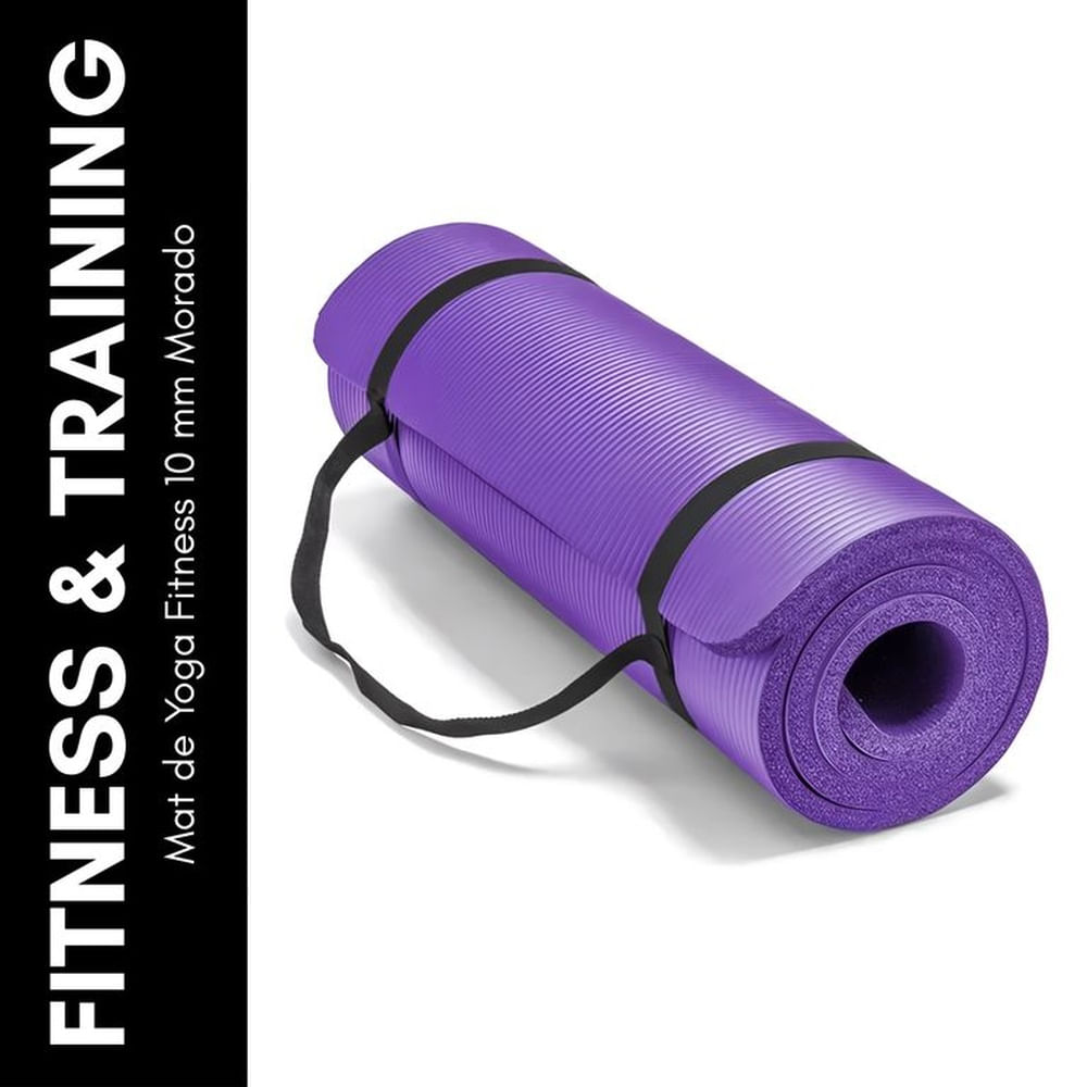 Mat de Yoga Fitness 10 mm Morado