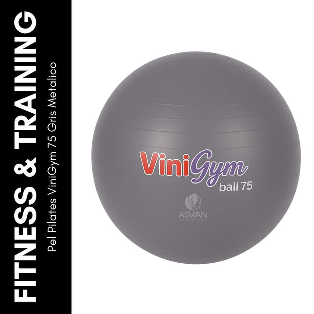 Pelota Pilates ViniGym 75 Gris Metalico