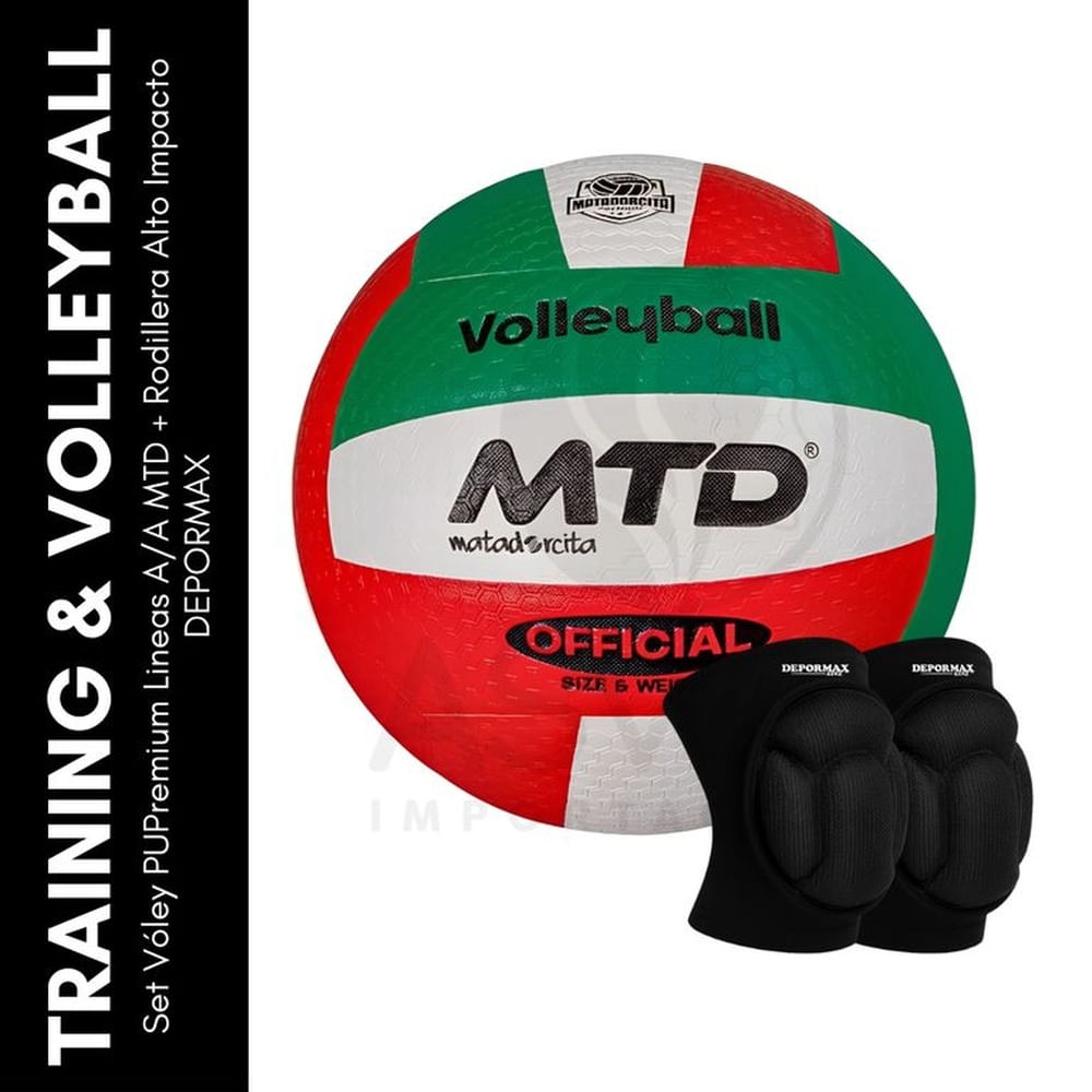 Set Vóley PUPremium RV MTD + Rodillera Alto Impacto DEPORMAX