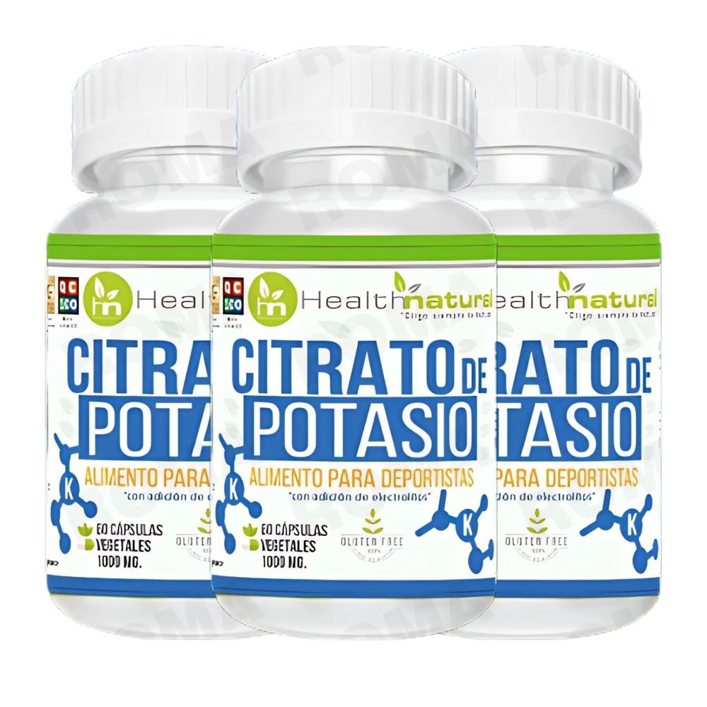 PACK 3 CITRATO DE POTASIO HEALTHNATURAL 3000MG