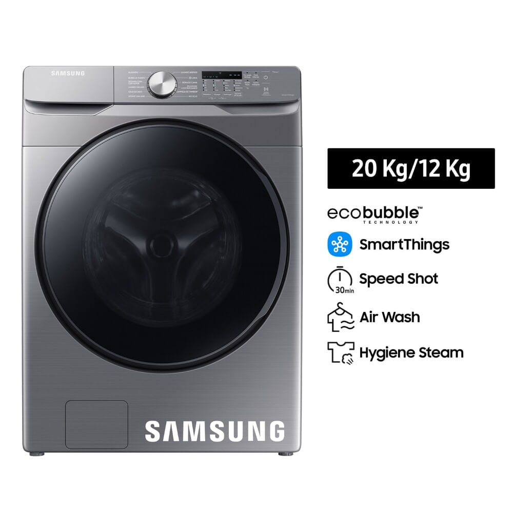 Lavaseca Samsung EcoBubble 20kg/12kg Gris WD20T6000GP/PE