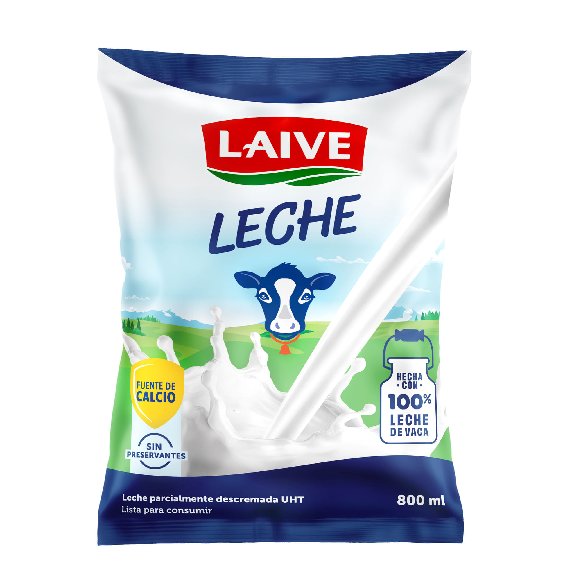 Leche UHT LAIVE Entera Bolsa 900ml