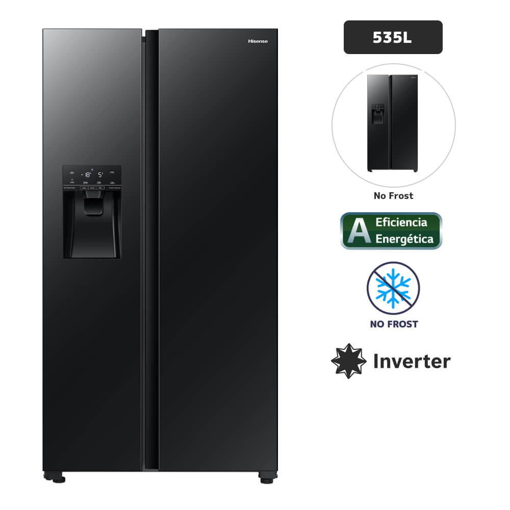 Refrigeradora HISENSE 535L No Frost BCD-535W Negro Refrigeradora HISENSE 535L No Frost BCD-535W Negro