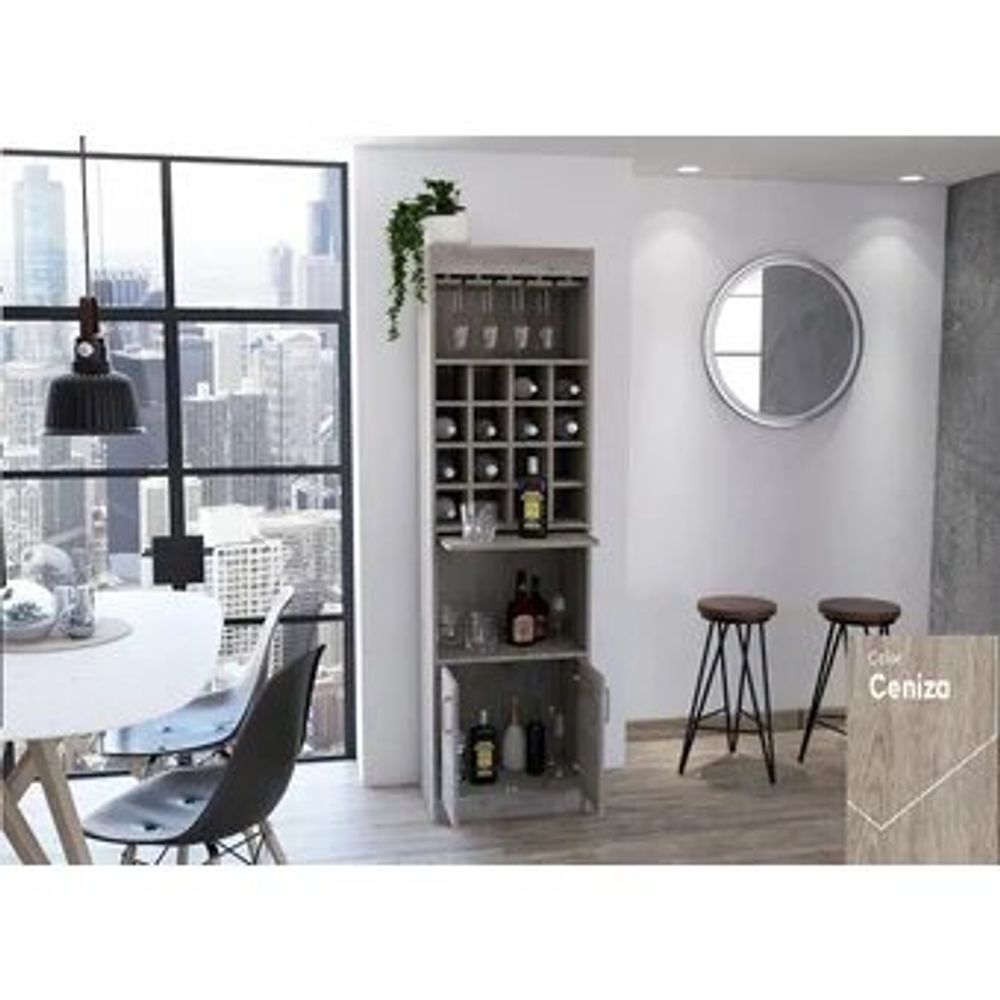 Bar Botellero Rio La Casa del Mueblero Gris Claro Bar Botellero Rio La Casa del Mueblero Gris Claro