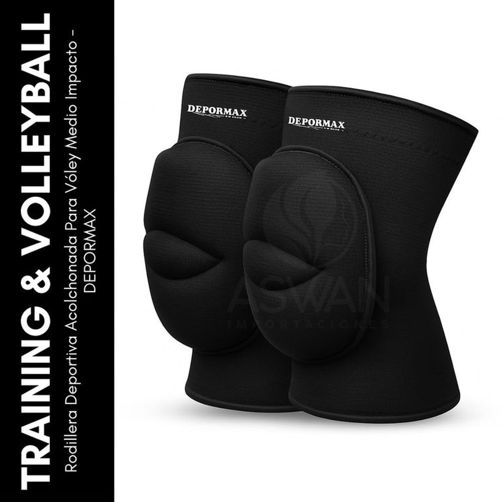 Rodillera Deportiva Acolchonada Para Vóley Medio Impacto - DEPORMAX