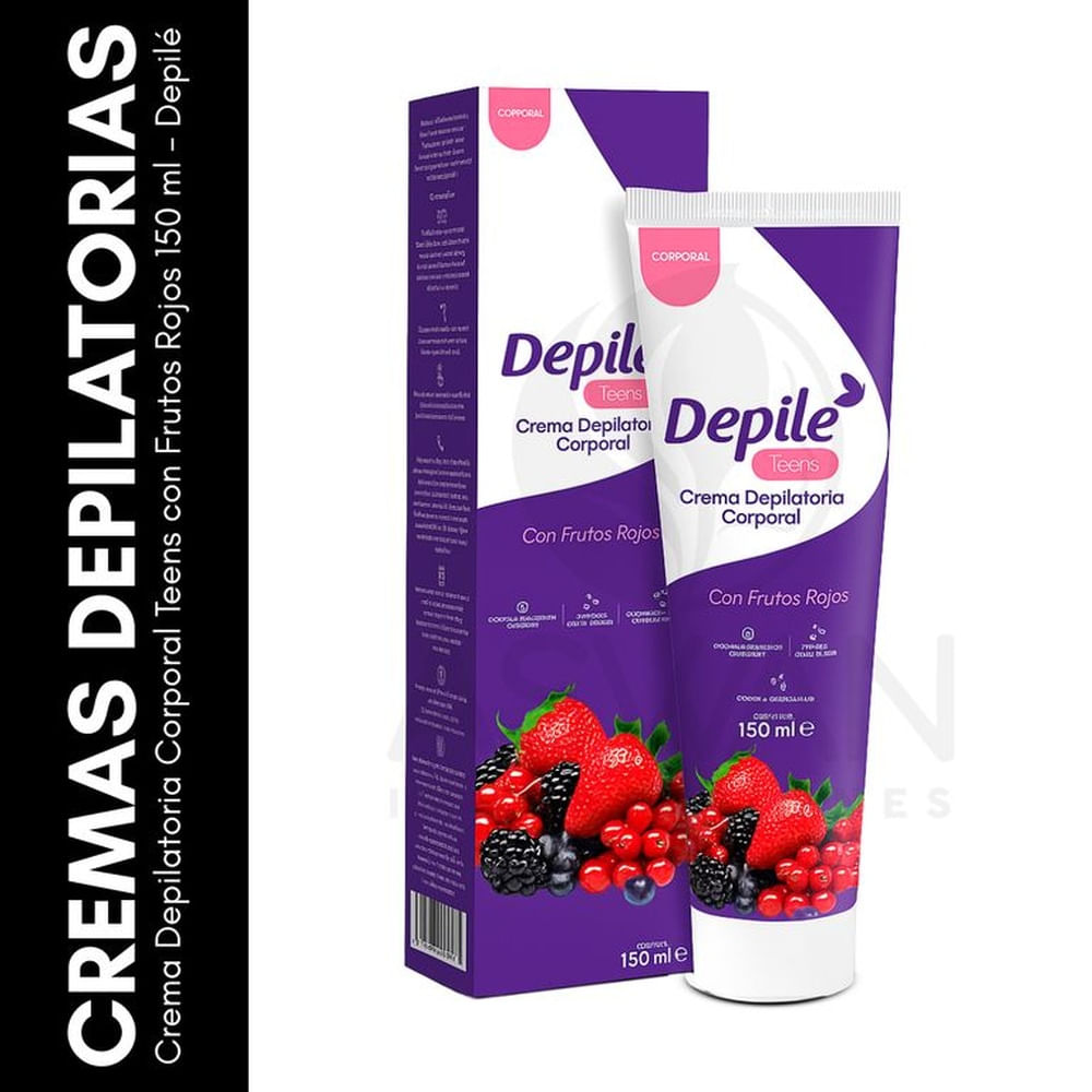 Crema Depilatoria Corporal Teens con Frutos Rojos 150 ml  Depilé