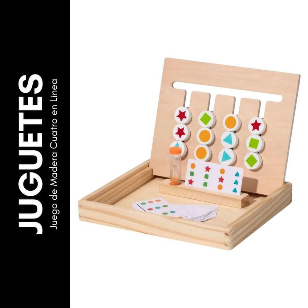 Juego de Madera Cuatro en Linea Beige
