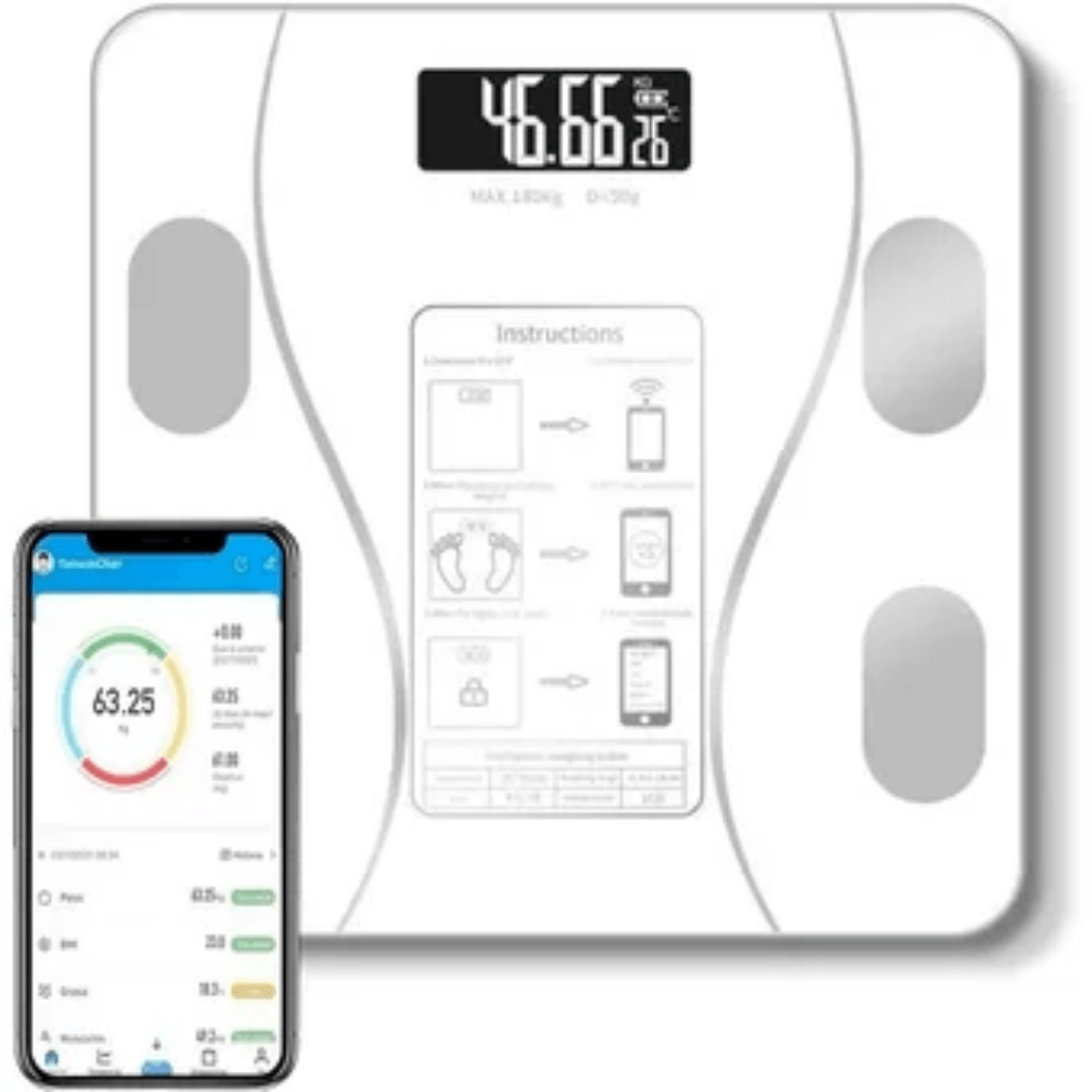 Balanza Digital Smart Inteligente Bluetooth Blanco
