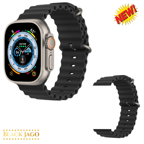 Correa de Silicona Modelo Ocean Watch Ultra SmartWatch I8 Negro
