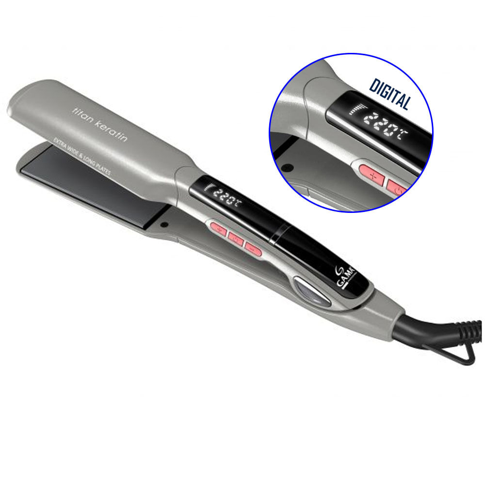 Plancha Alisadora Gama Digital X-Wide Titan Keratin