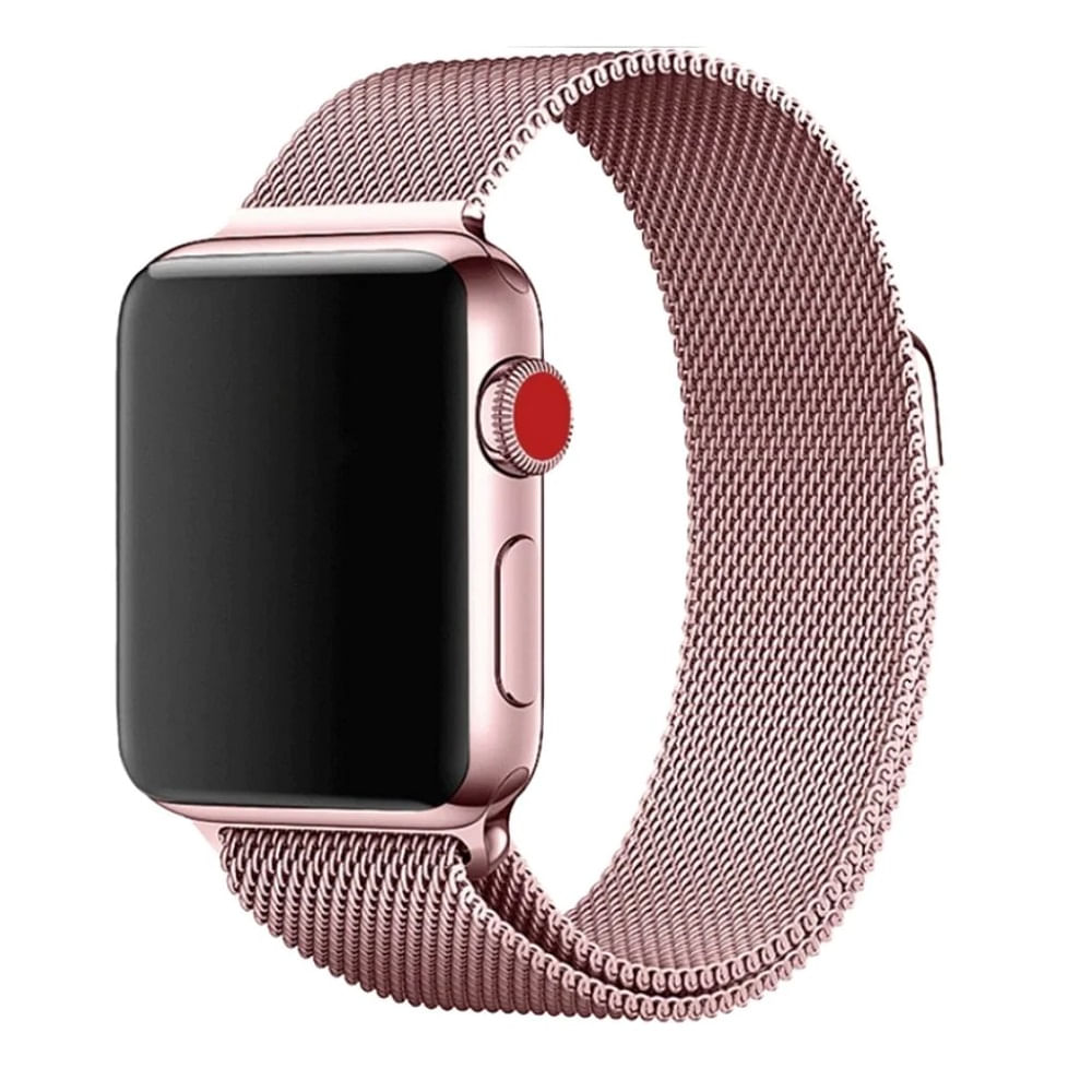 Correa Milanese Imantada Rosa 42/44/45 Mm para Applewatch