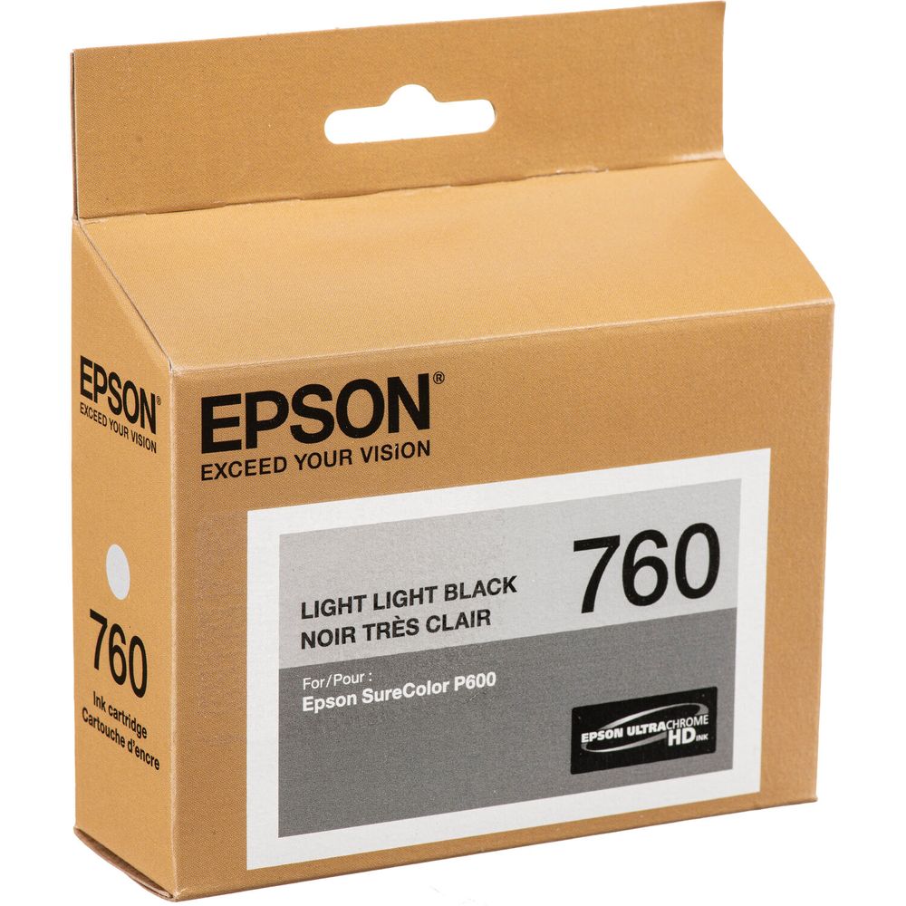 Cartucho de Tinta Epson Ultrachrome Hd T760 Light Light Black 1110651-REG Cartucho de Tinta Epson Ultrachrome Hd T760 Light Light Black 1110651-REG