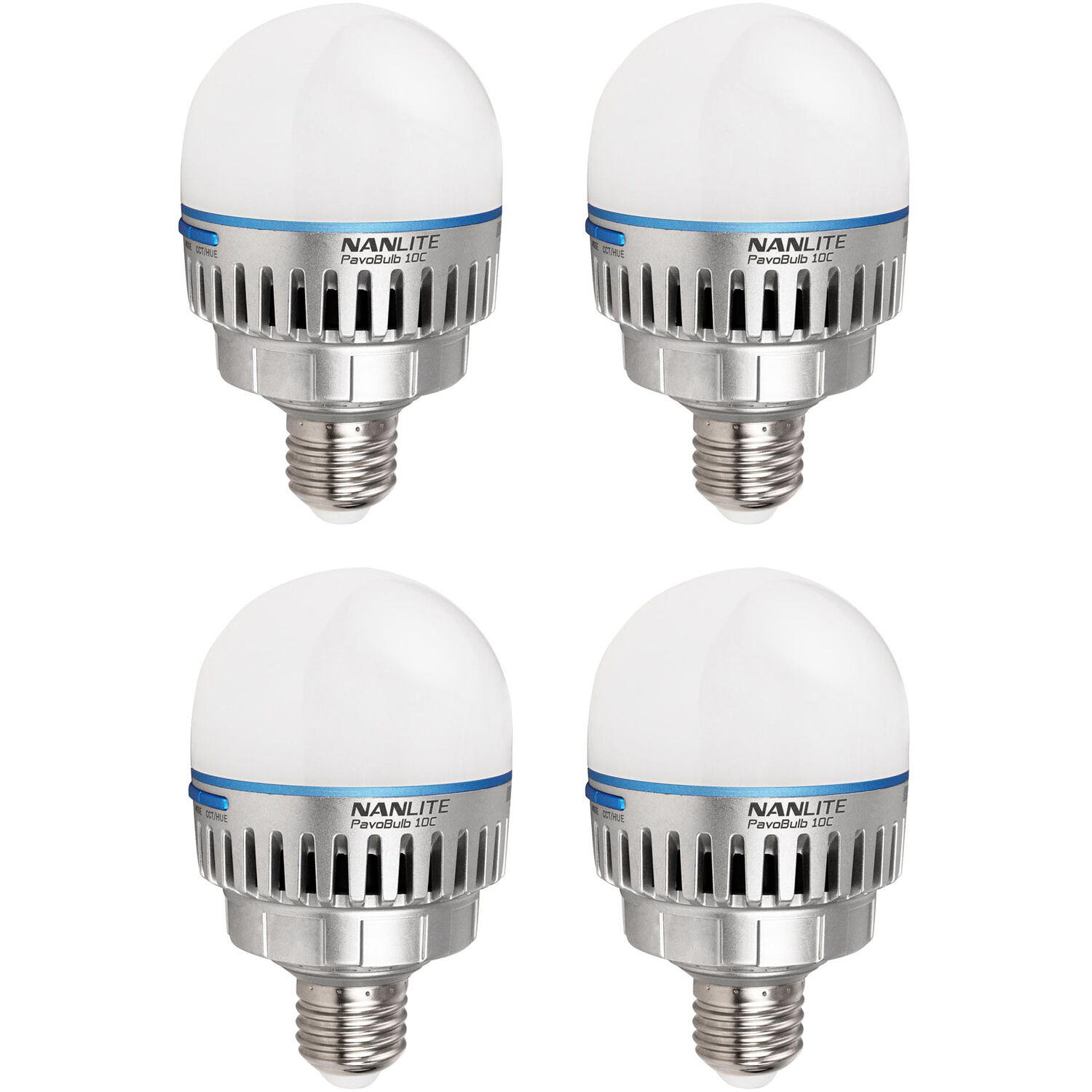 Kit de 4 Bombillas Led Nanlite Pavobulb 10C Bi Color Rgbww.