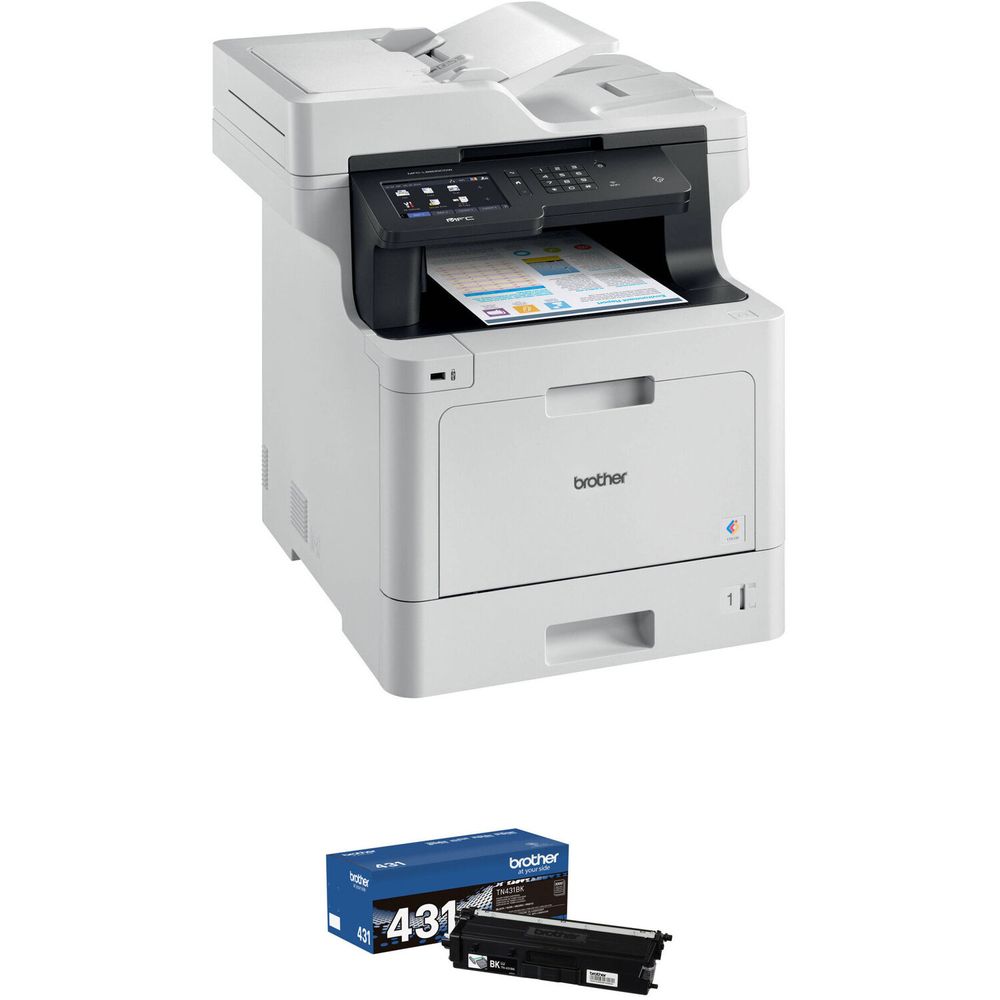 Impresora Láser Color Todo en Uno Brother Mfc L8900Cdw con Kit de Cartuchos de Tóner Standard Yield 1341258-REG Impresora Láser Color Todo en Uno Brother Mfc L8900Cdw con Kit de Cartuchos de Tóner Standard Yield 1341258-REG