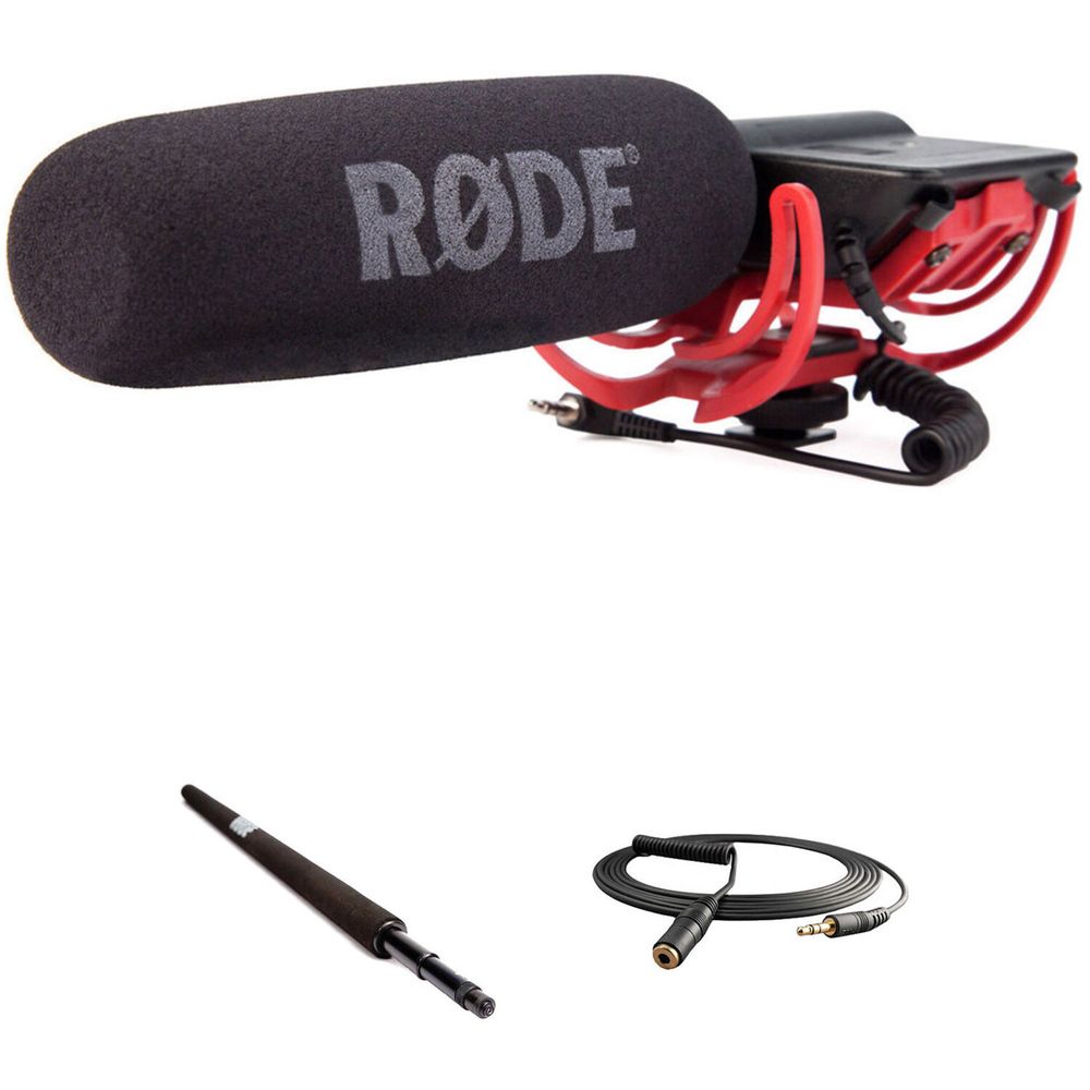Kit de Micrófono de Cañón Rode Videomic para Montar en Cámara con Micro Boompole y Cable de Extensió 937185-REG Kit de Micrófono de Cañón Rode Videomic para Montar en Cámara con Micro Boompole y Cable de Extensió 937185-REG