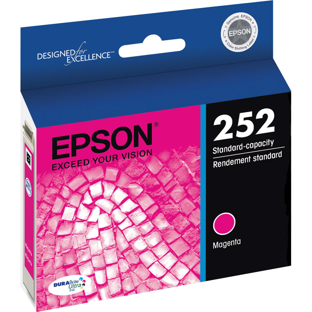 Cartucho de Tinta Magenta Epson T252 Durabrite Ultra de Capacidad Estándar 1088509-REG Cartucho de Tinta Magenta Epson T252 Durabrite Ultra de Capacidad Estándar 1088509-REG