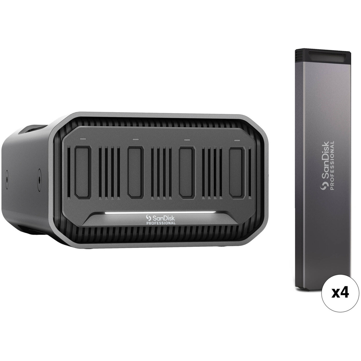 Kit Sandisk Professional Pro Blade Station de 4Tb con Pro Blade Ssd Mag 4 X 1Tb