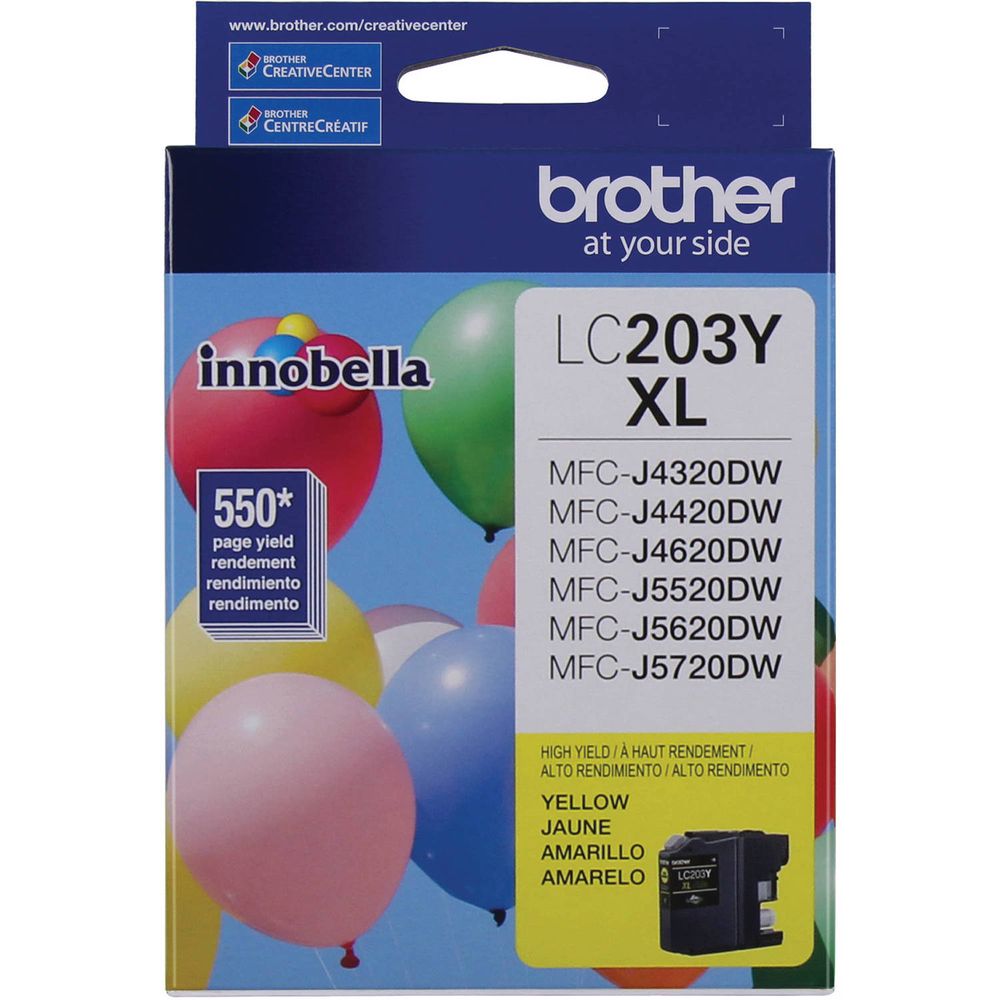 Cartucho de Tinta Amarilla Brother Lc203Y Innobella de Alta Capacidad Xl Series 1086484-REG Cartucho de Tinta Amarilla Brother Lc203Y Innobella de Alta Capacidad Xl Series 1086484-REG