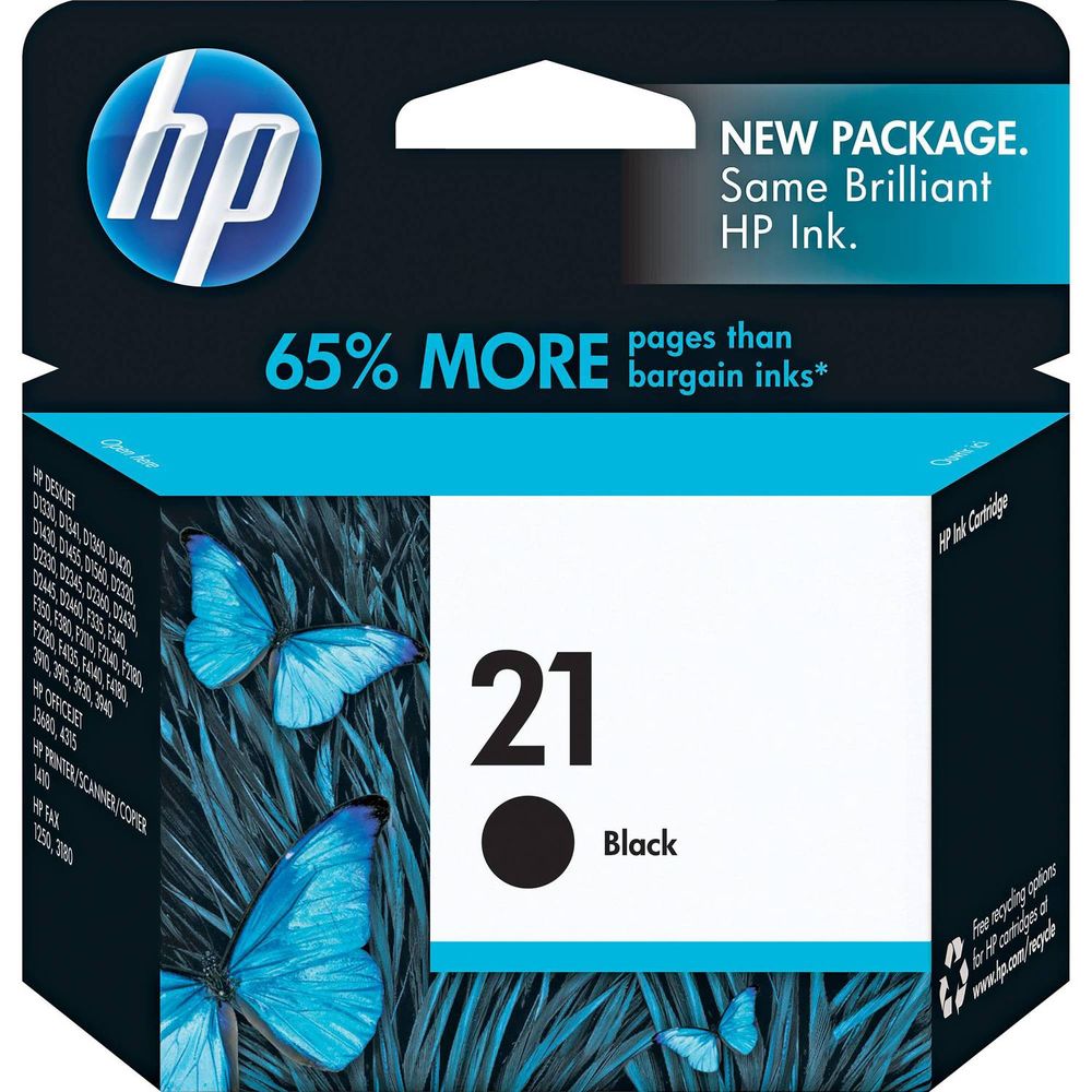Cartucho de Tinta Negra Hp 21 Inkjet 5Ml para Impresora Todo en Uno Psc 1410 389583-REG Cartucho de Tinta Negra Hp 21 Inkjet 5Ml para Impresora Todo en Uno Psc 1410 389583-REG