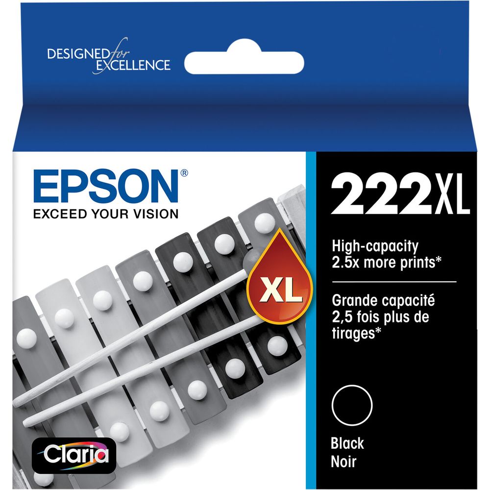 Cartucho de Tinta Negra de Alta Capacidad Epson Claria T222Xl 1693369-REG Cartucho de Tinta Negra de Alta Capacidad Epson Claria T222Xl 1693369-REG