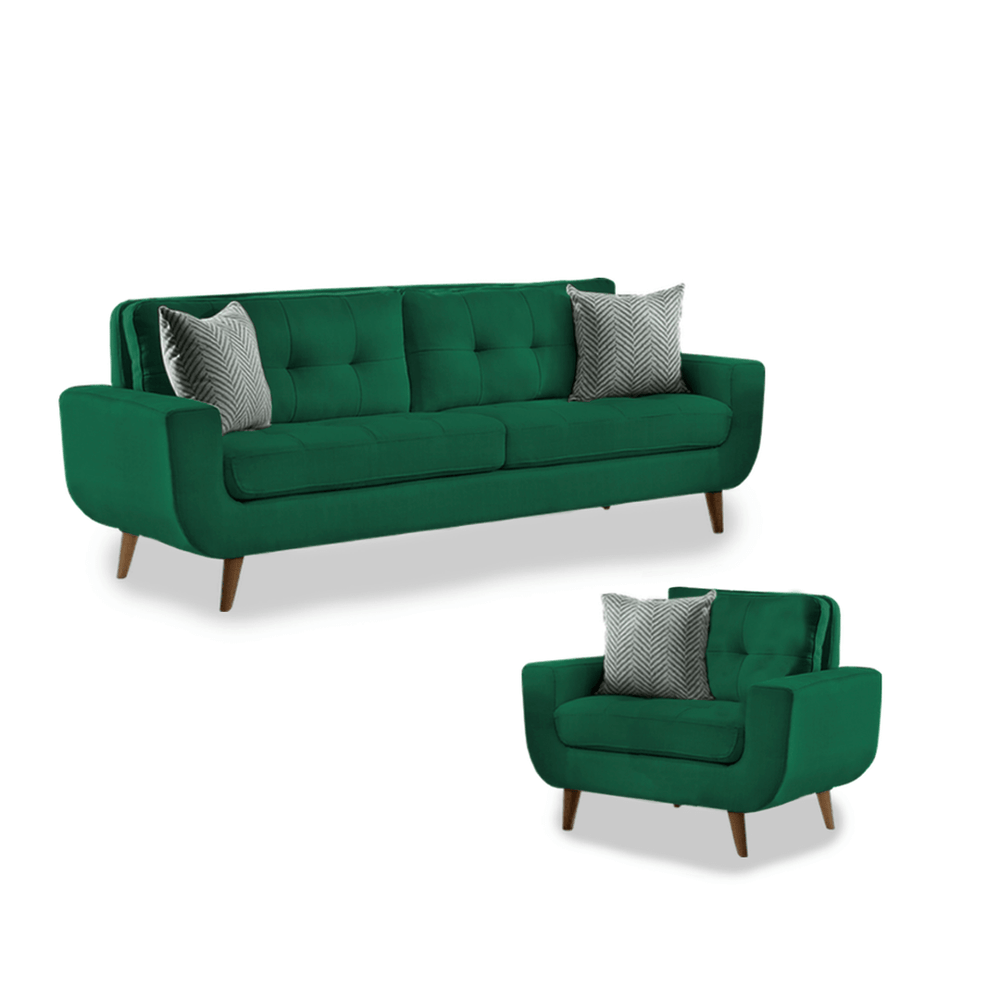 Juego de Sala Vintage 3 1 Fabiani Mango Verde Oscuro Juego de Sala Vintage 3 1 Fabiani Mango Verde Oscuro