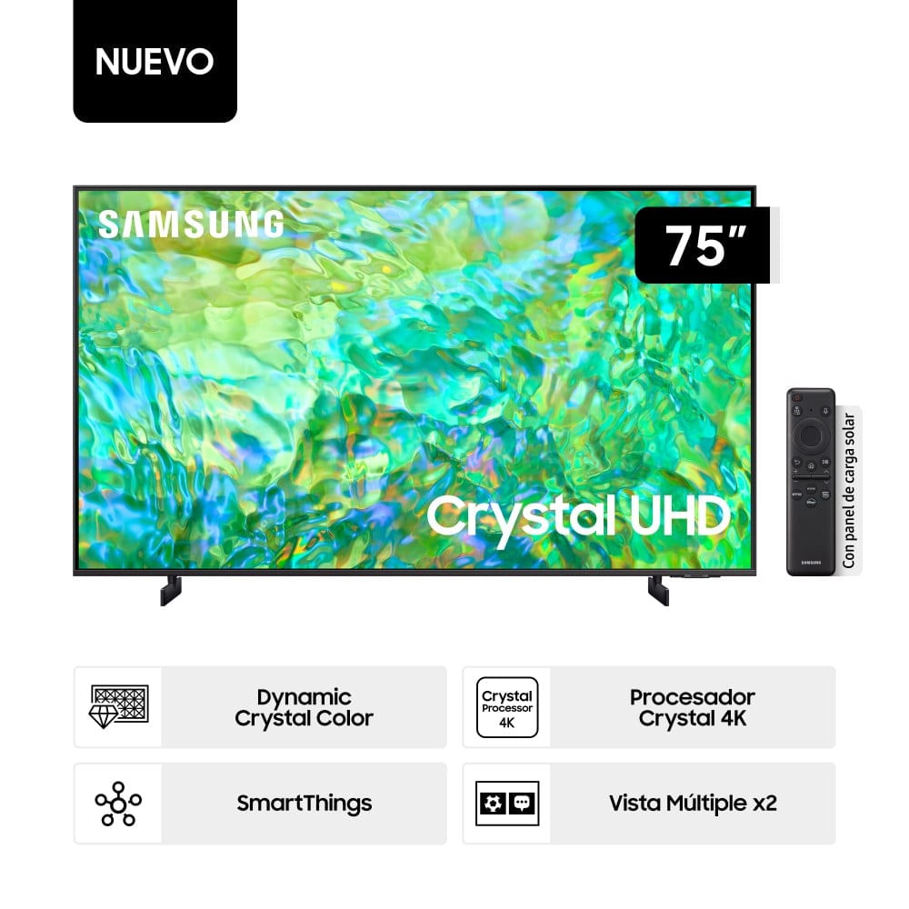 Televisor Samsung Smart Tv 75"" Crystal Uhd 4k Un75cu8000 (2023)